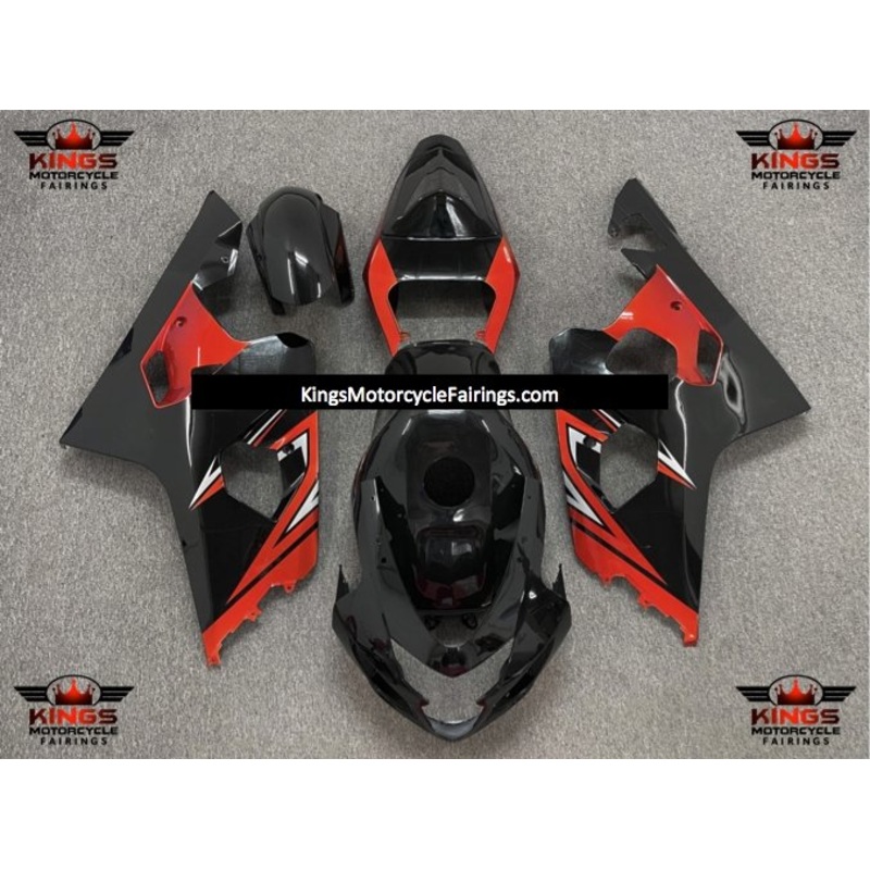 Suzuki GSXR750 (2004-2005) Black & Red Fairings No Seat Cowl No Bolt Kit No Tank