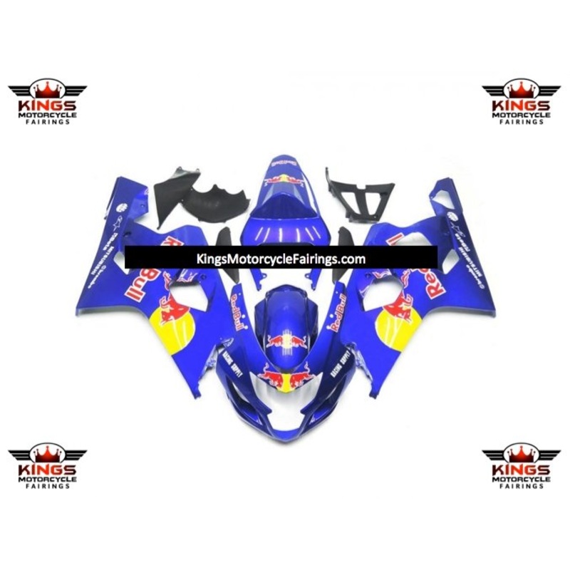 Suzuki GSXR750 (2004-2005) Blue RedBull Fairings No Seat Cowl No Bolt Kit No Tank