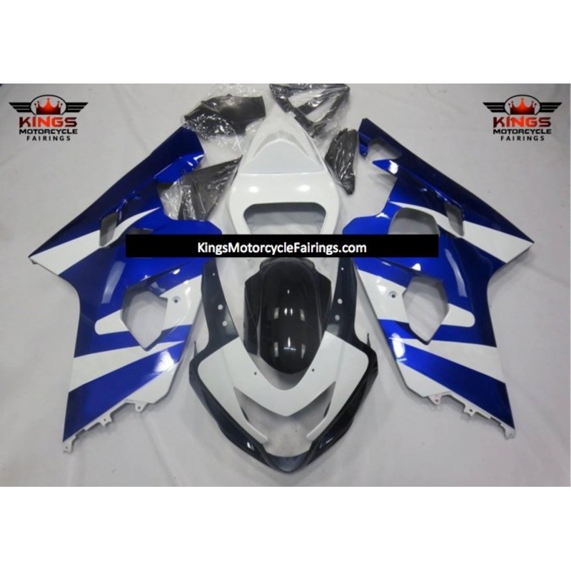 Suzuki GSXR750 (2004-2005) Blue, White & Black Fairings No Seat Cowl No Bolt Kit No Tank