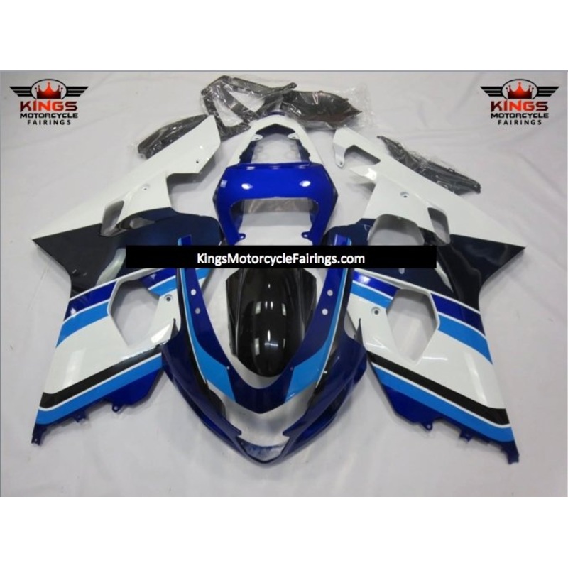 Suzuki GSXR750 (2004-2005) Blue, White, Light Blue, Black & Dark Blue Fairings No Seat Cowl No Bolt Kit No Tank