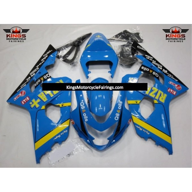 Suzuki GSXR750 (2004-2005) Blue & Yellow Rizla Fairings No Seat Cowl No Bolt Kit No Tank