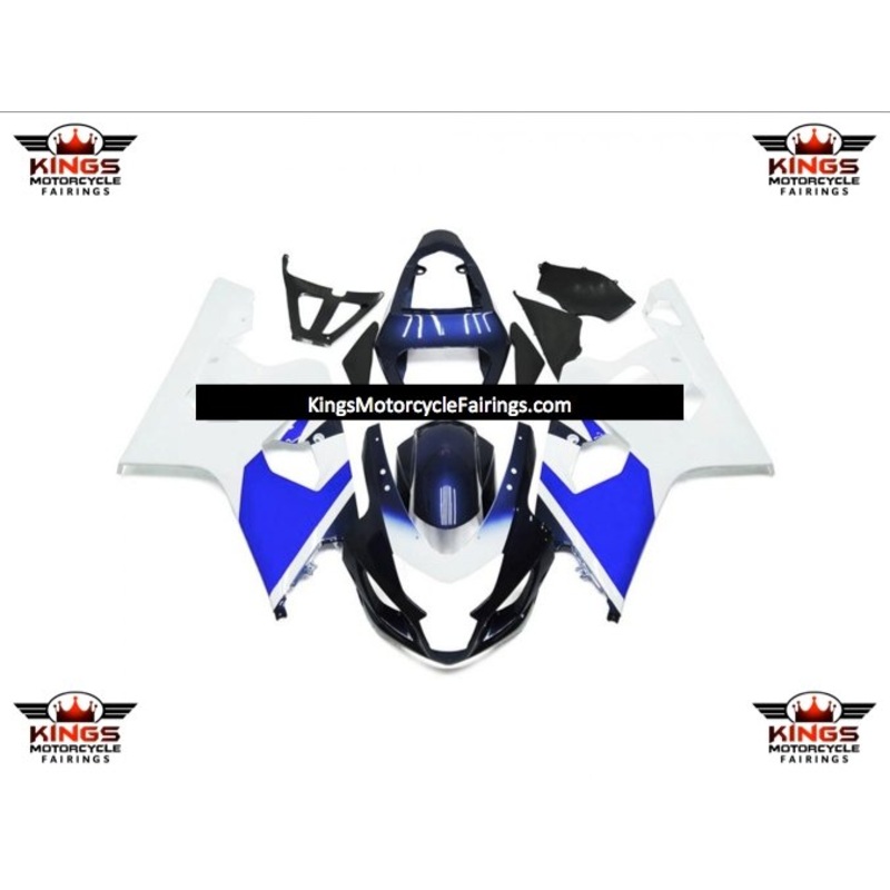Suzuki GSXR750 (2004-2005) Dark Blue, White & Blue Fairings No Seat Cowl No Bolt Kit No Tank