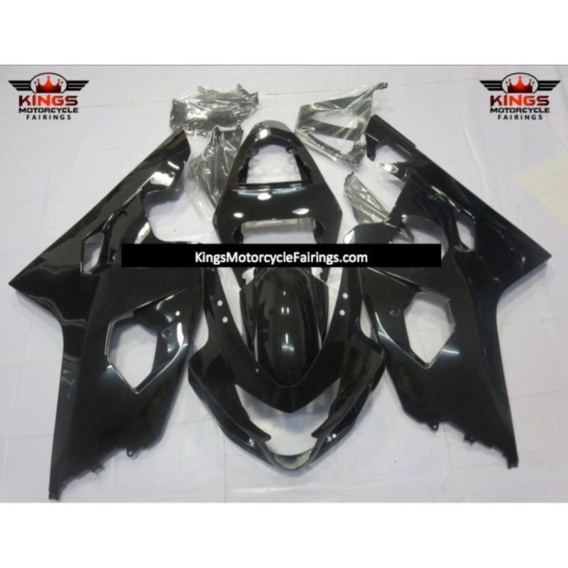 Suzuki GSXR750 (2004-2005) Gloss Black Fairings No Seat Cowl No Bolt Kit No Tank