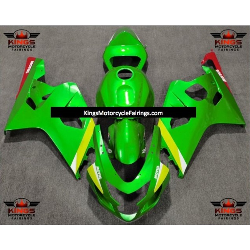 Suzuki GSXR750 (2004-2005) Green Motul Fairings No Seat Cowl No Bolt Kit No Tank
