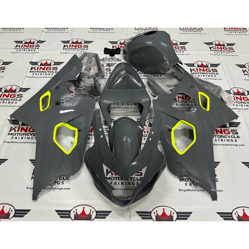 Suzuki GSXR750 (2004-2005) Nardo Gray, Neon Yellow Fairings No Seat Cowl No Bolt Kit No Tank