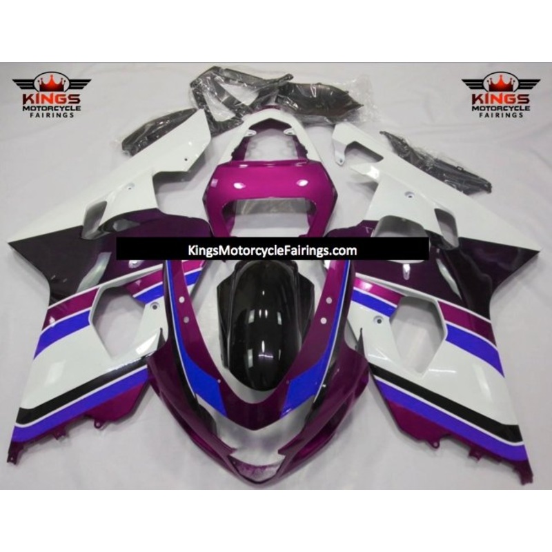 Suzuki GSXR750 (2004-2005) Purple, White, Blue & Dark Purple Fairings No Seat Cowl No Bolt Kit No Tank