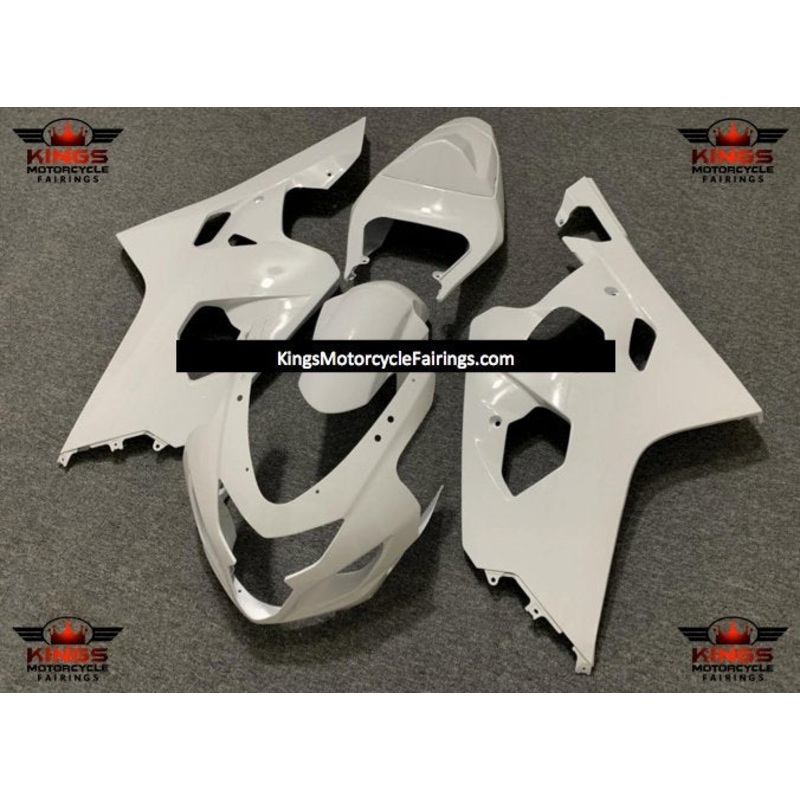 Suzuki GSXR750 (2004-2005) White Fairings No Seat Cowl No Bolt Kit No Tank