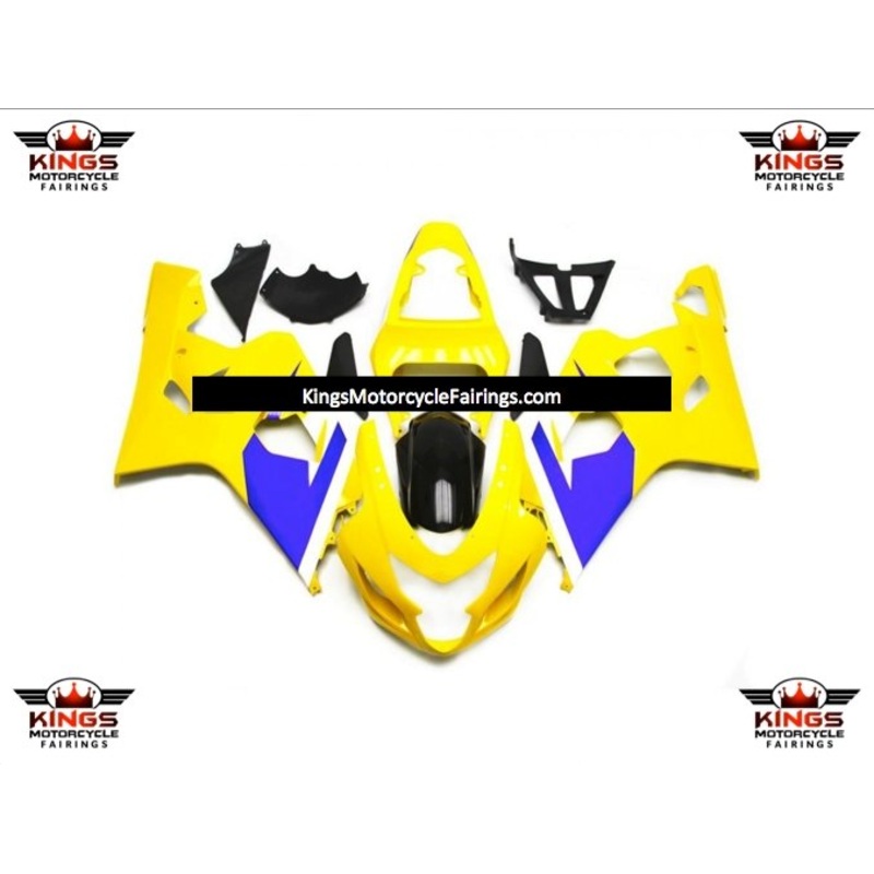 Suzuki GSXR750 (2004-2005) Yellow, Blue, White & Black Fairings No Seat Cowl No Bolt Kit No Tank