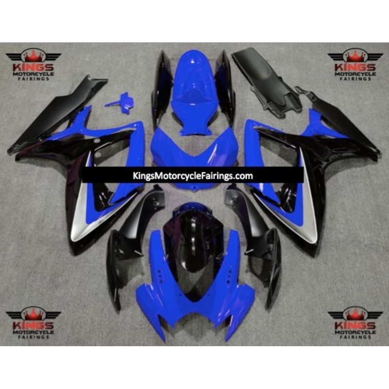 Suzuki GSXR750 (2006-2007) Blue, Black & Gray Fairings No Seat Cowl No Bolt Kit No Tank