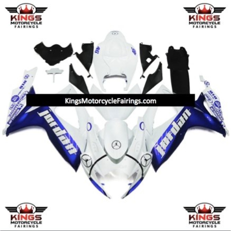 Suzuki GSXR750 (2006-2007) Blue & White Jordan Fairings No Seat Cowl No Bolt Kit No Tank