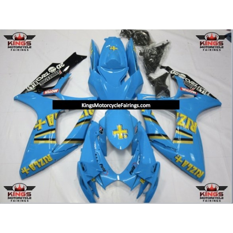 Suzuki GSXR750 (2006-2007) Blue & Yellow Rizla Fairings No Seat Cowl No Bolt Kit No Tank