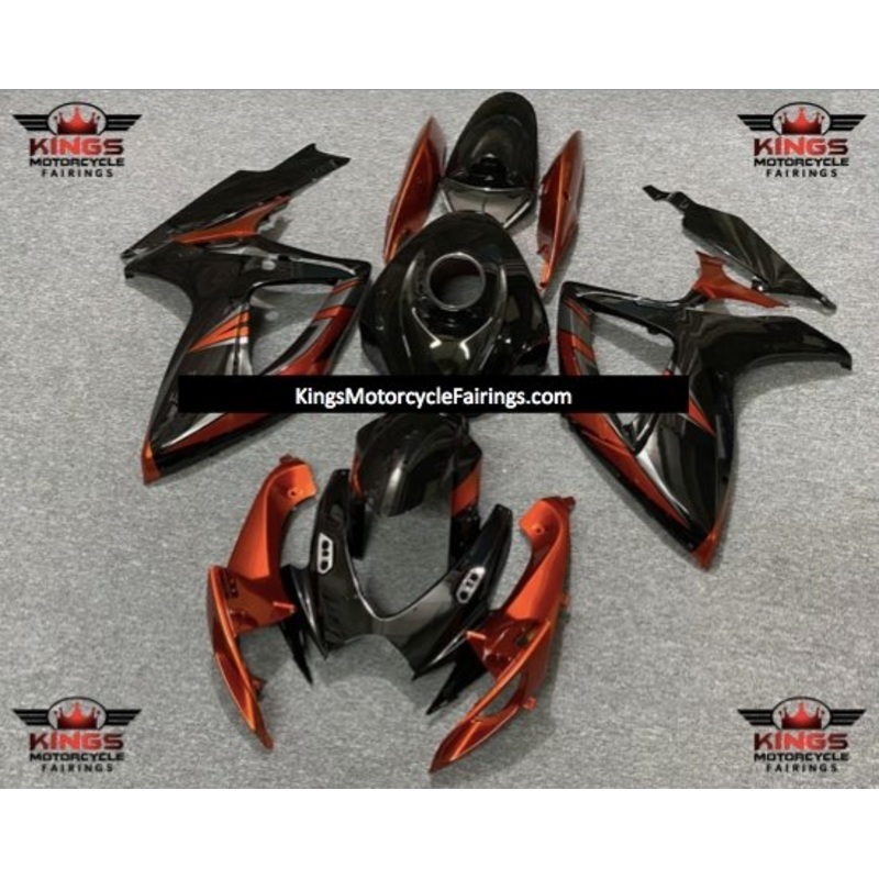 Suzuki GSXR750 (2006-2007) Burnt Orange, Black, Gray Fairings No Seat Cowl No Bolt Kit No Tank