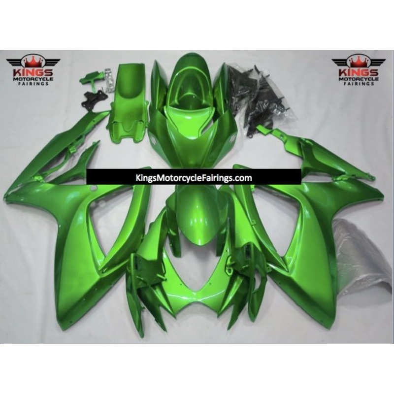 Suzuki GSXR750 (2006-2007) Green Fairings No Seat Cowl No Bolt Kit No Tank