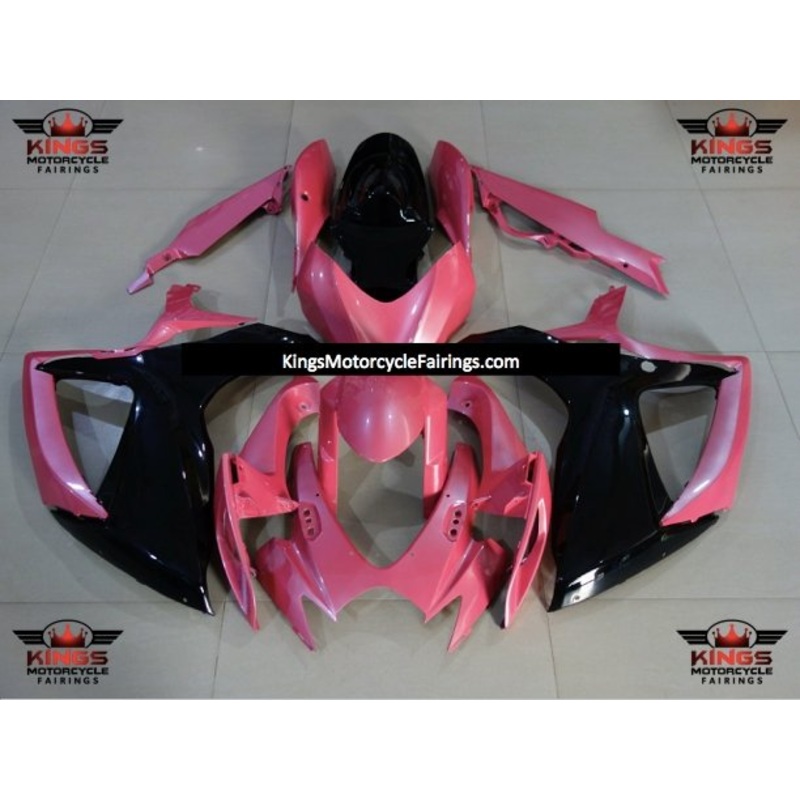 Suzuki GSXR750 (2006-2007) Light Pink & Black Fairings No Seat Cowl No Bolt Kit No Tank