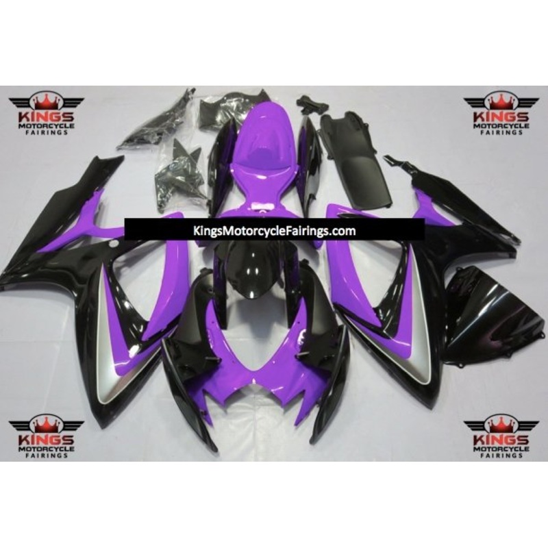 Suzuki GSXR750 (2006-2007) Purple, Black & Gray Fairings No Seat Cowl No Bolt Kit No Tank