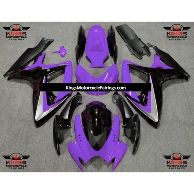 Suzuki GSXR750 (2006-2007) Purple, Gray & Black Fairings No Seat Cowl No Bolt Kit No Tank