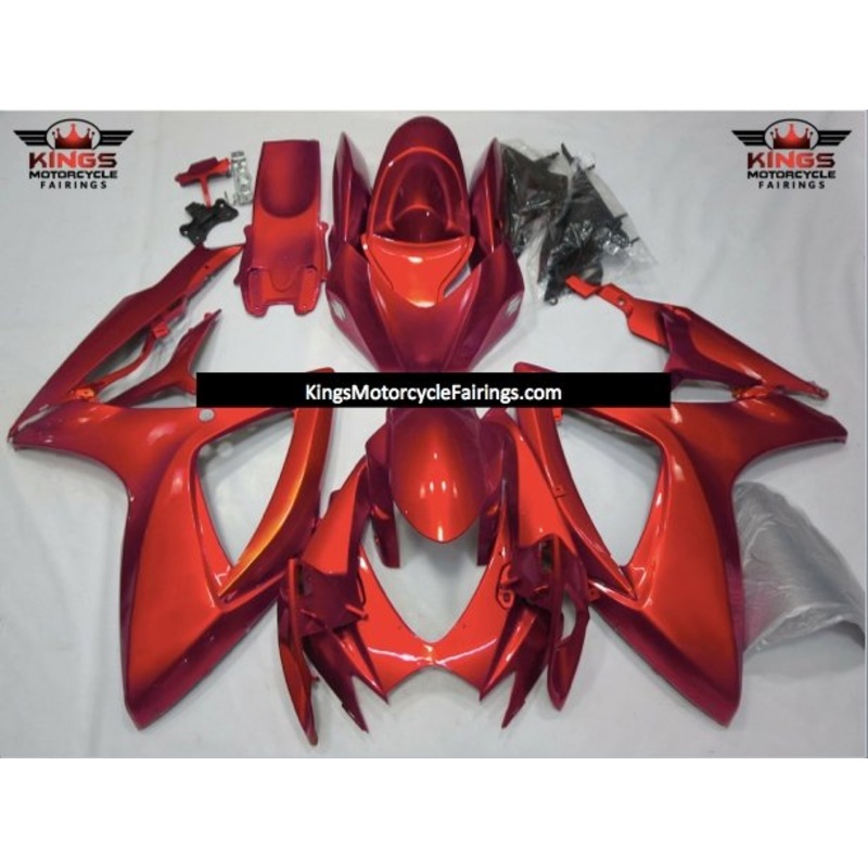 Suzuki GSXR750 (2006-2007) Red Fairings No Seat Cowl No Bolt Kit No Tank