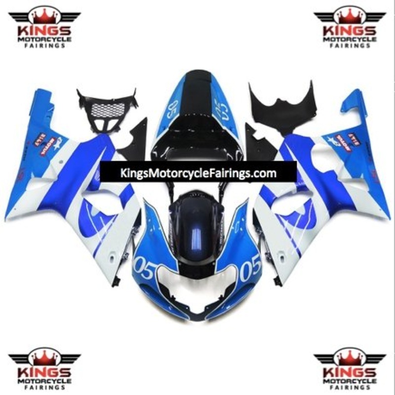 Suzuki GSXR1000 (2000-2002) Blue, White & Black #05 Fairings No Seat Cowl No Bolt Kit No Tank Cover