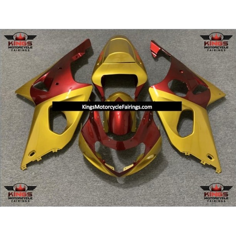 Suzuki GSXR1000 (2000-2002) Gold & Red Fairings No Seat Cowl No Bolt Kit No Tank Cover