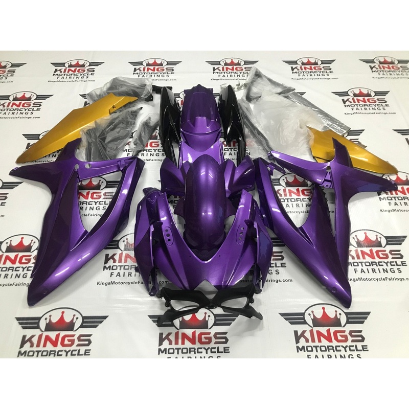 Suzuki GSXR600 (2008-2010) Purple, Gold, Black Fairings No Seat Cowl No Bolt Kit No Tank