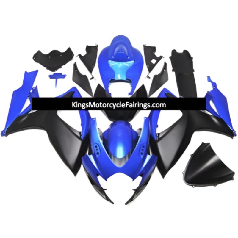 Suzuki GSXR750 (2006-2007) Blue Gloss, Matte Black Fairings No Seat Cowl No Bolt Kit No Tank