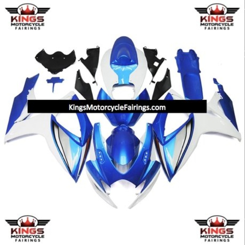 Suzuki GSXR750 (2006-2007) Blue, White, Light Blue & Black Fairings No Seat Cowl No Bolt Kit No Tank