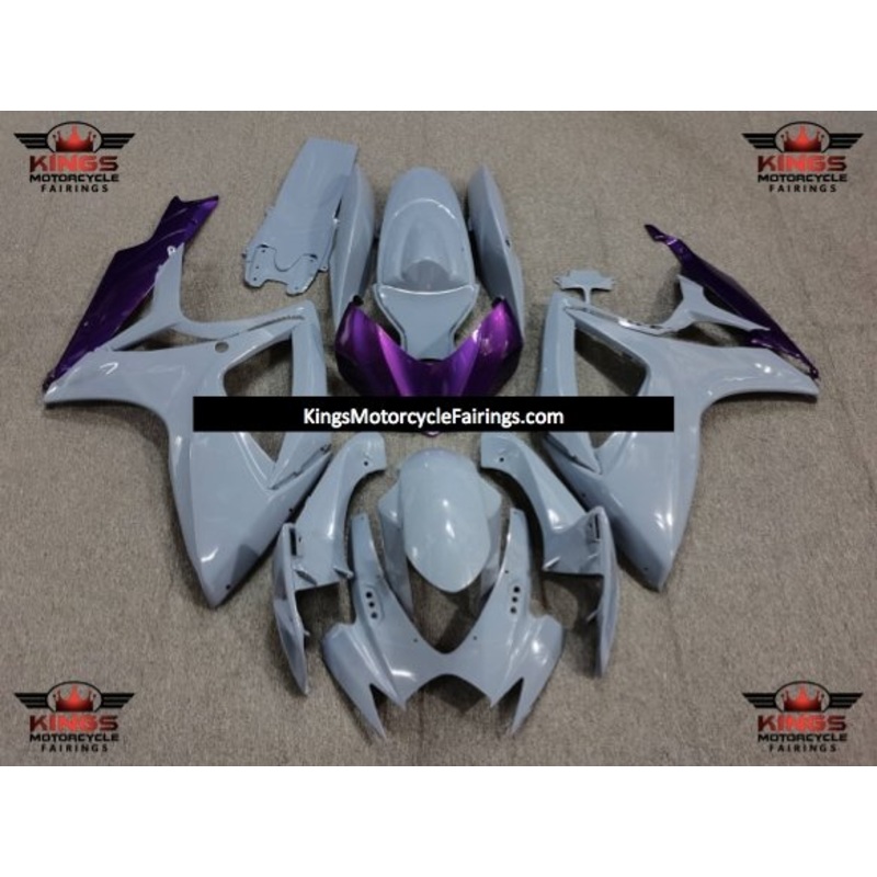 Suzuki GSXR750 (2006-2007) Nardo Gray & Purple Fairings No Seat Cowl No Bolt Kit No Tank