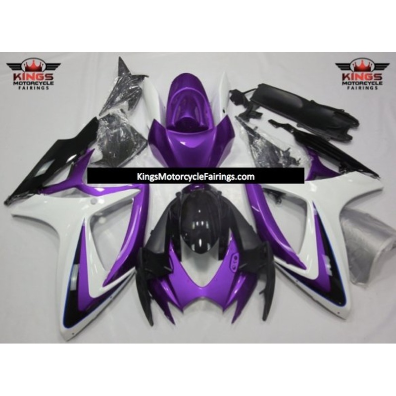 Suzuki GSXR750 (2006-2007) Purple, White & Black Fairings No Seat Cowl No Bolt Kit No Tank