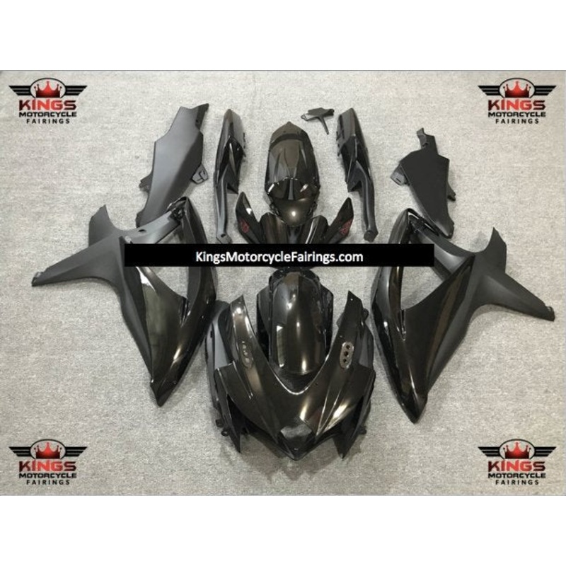 Suzuki GSXR750 (2008-2010) Black, Matte Black Fairings No Seat Cowl No Bolt Kit No Tank