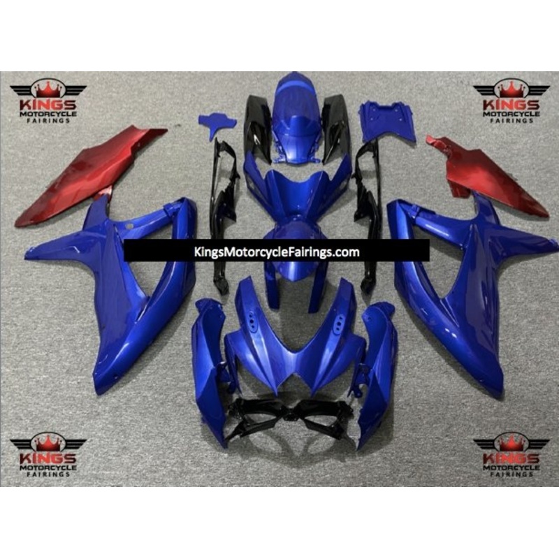 Suzuki GSXR750 (2008-2010) Blue, Red & Black Fairings No Seat Cowl No Bolt Kit No Tank
