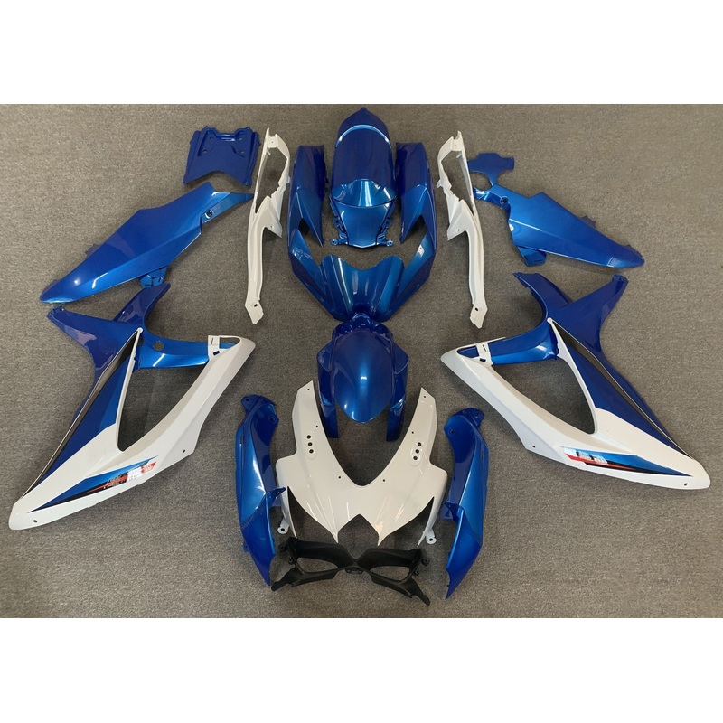 Suzuki GSXR750 (2008-2010) Blue & White Fairings No Seat Cowl No Bolt Kit No Tank