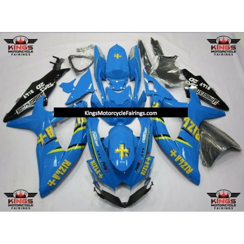 Suzuki GSXR750 (2008-2010) Blue & Yellow Rizla Fairings No Seat Cowl No Bolt Kit No Tank