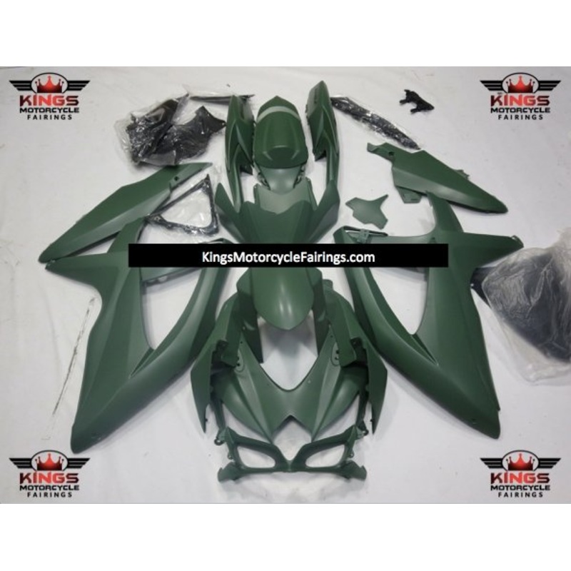 Suzuki GSXR750 (2008-2010) Matte Army Green Fairings No Seat Cowl No Bolt Kit No Tank