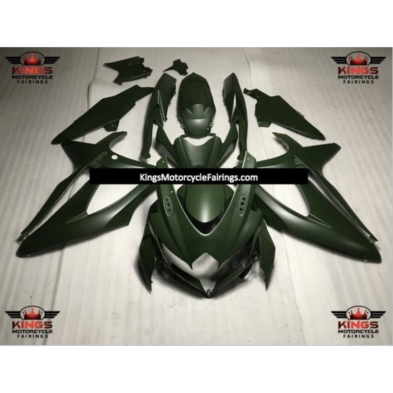 Suzuki GSXR750 (2008-2010) Matte Dark Green Fairings No Seat Cowl No Bolt Kit No Tank