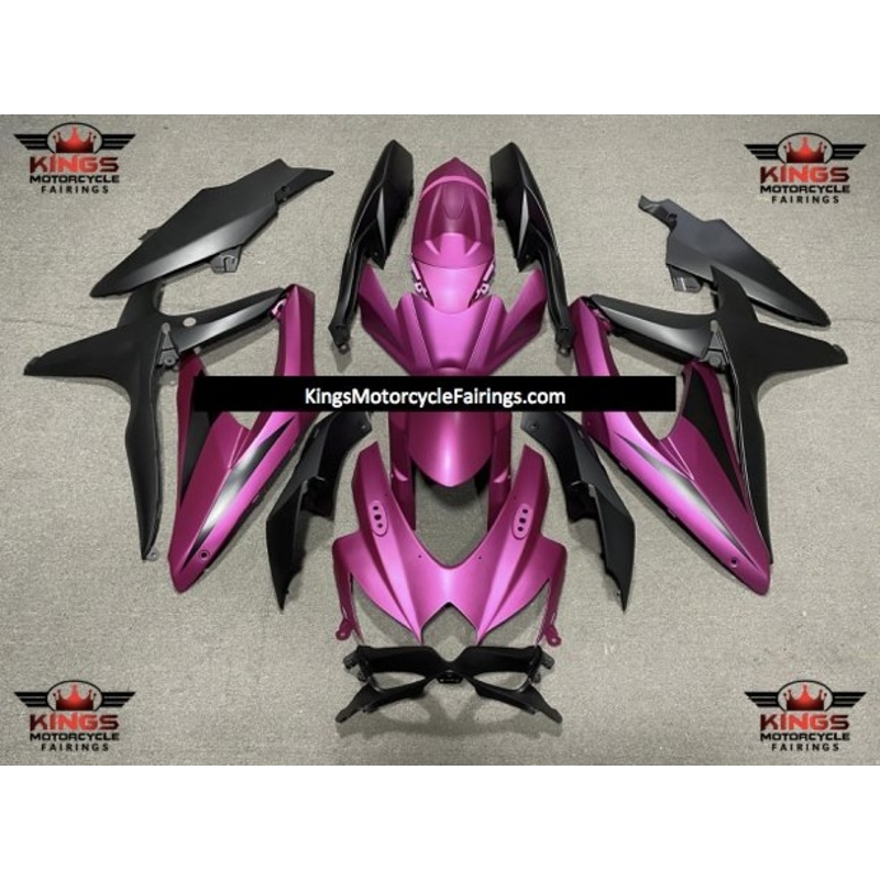 Suzuki GSXR750 (2008-2010) Matte Pink & Matte Black Fairings No Seat Cowl No Bolt Kit No Tank