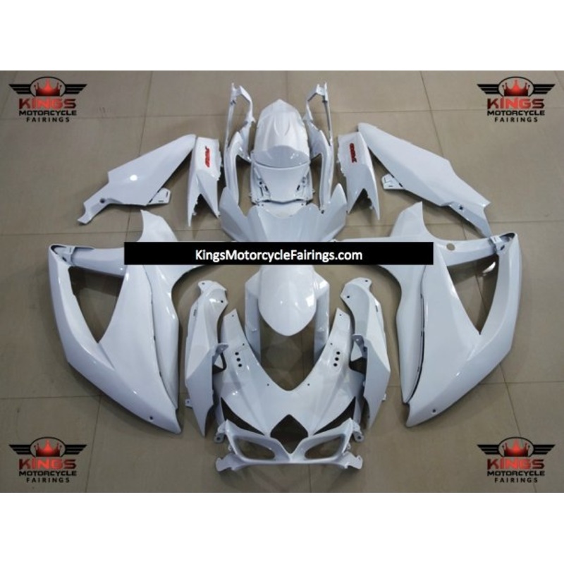 Suzuki GSXR750 (2008-2010) White & Red Fairings No Seat Cowl No Bolt Kit No Tank