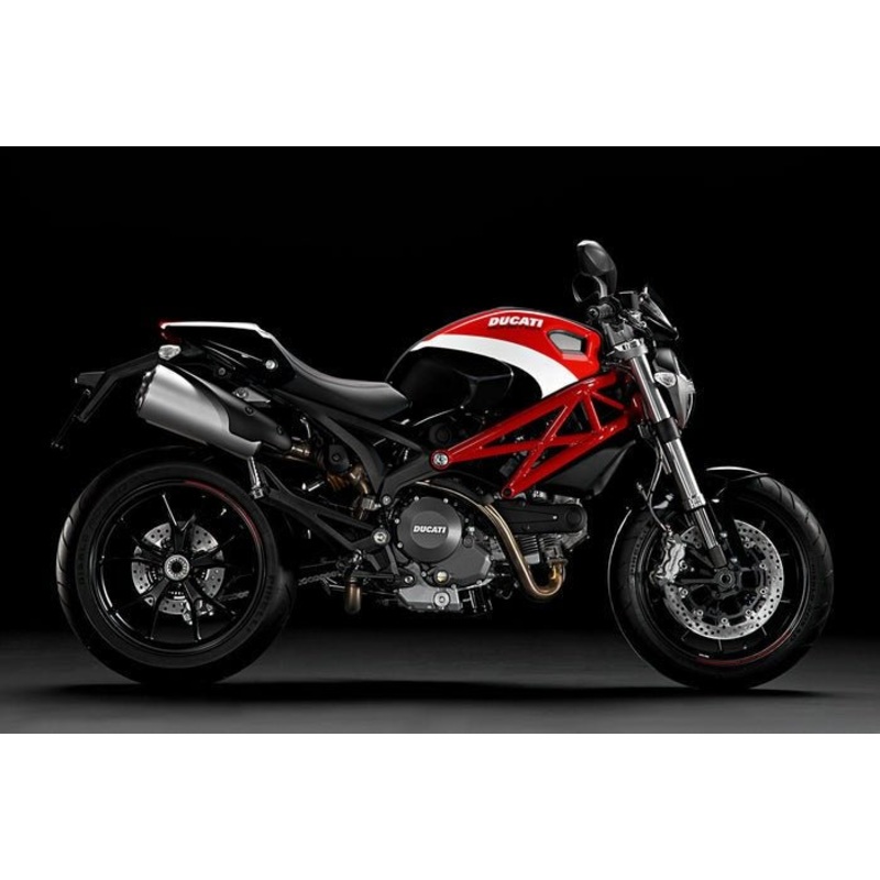 DUCATI MONSTER 696/796/1100 (2009-2016) Red, White, Black Original Fairings Clear Windscreen: Free No Bolt Kit