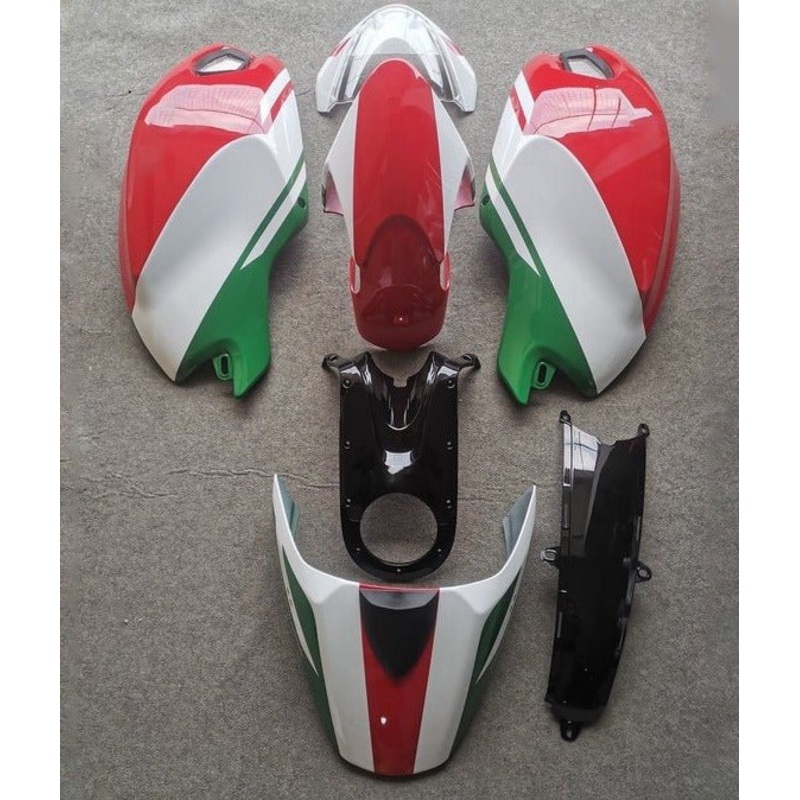 DUCATI MONSTER 696/796/1100 (2009-2016) White, Red, Green Fairings Clear Windscreen: Free No Bolt Kit