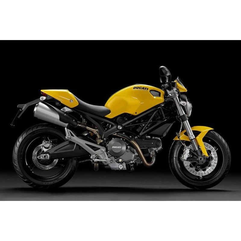 DUCATI MONSTER 696/796/1100 (2009-2016) Yellow Fairings Clear Windscreen: Free No Bolt Kit