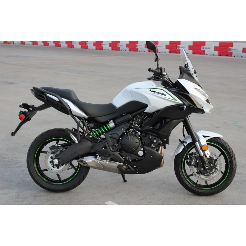 Fairings for Kawasaki Versys 650 (2015-2021) White, Green Clear Windscreen: Free Bolt Kit: No