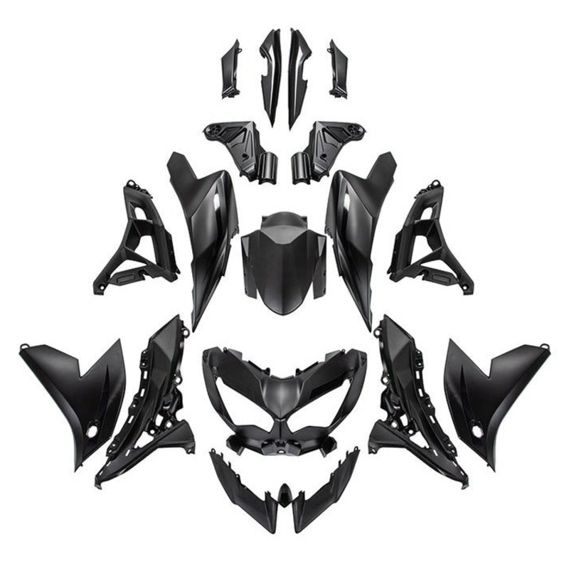 Fairings for Kawasaki Versys 650 (2022-2025) Matte Black Clear Windscreen: Free Bolt Kit: No