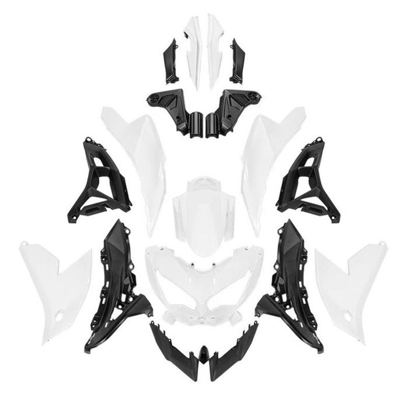 Fairings for Kawasaki Versys 650 (2022-2025) White, Black Clear Windscreen: Free Bolt Kit: No