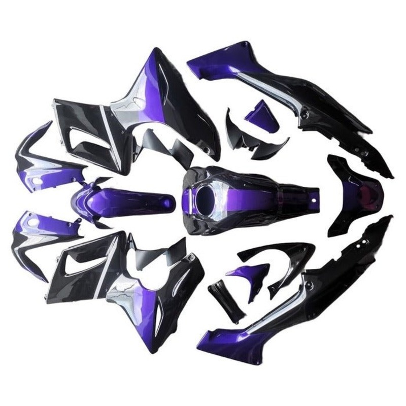 Honda CBR125R Fairings (2002-2006) Purple, Black Tank Cover: No Bolt Kit: $29.99 Clear Windscreen: Free