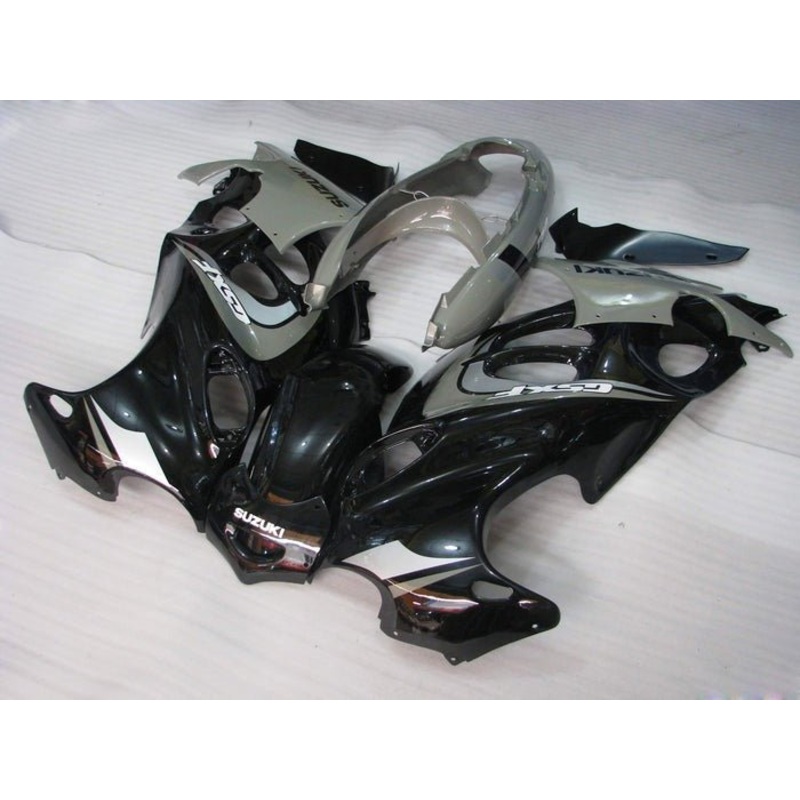 Suzuki GSX600F Katana Fairings (1998-2006) Black, Gray Clear Windscreen: Free Bolt Kit: No