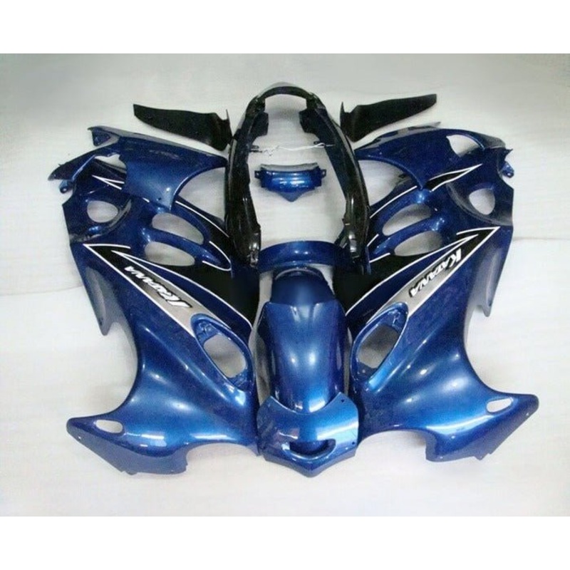 Suzuki GSX600F Katana Fairings (1998-2006) Blue, Black, White Clear Windscreen: Free Bolt Kit: No