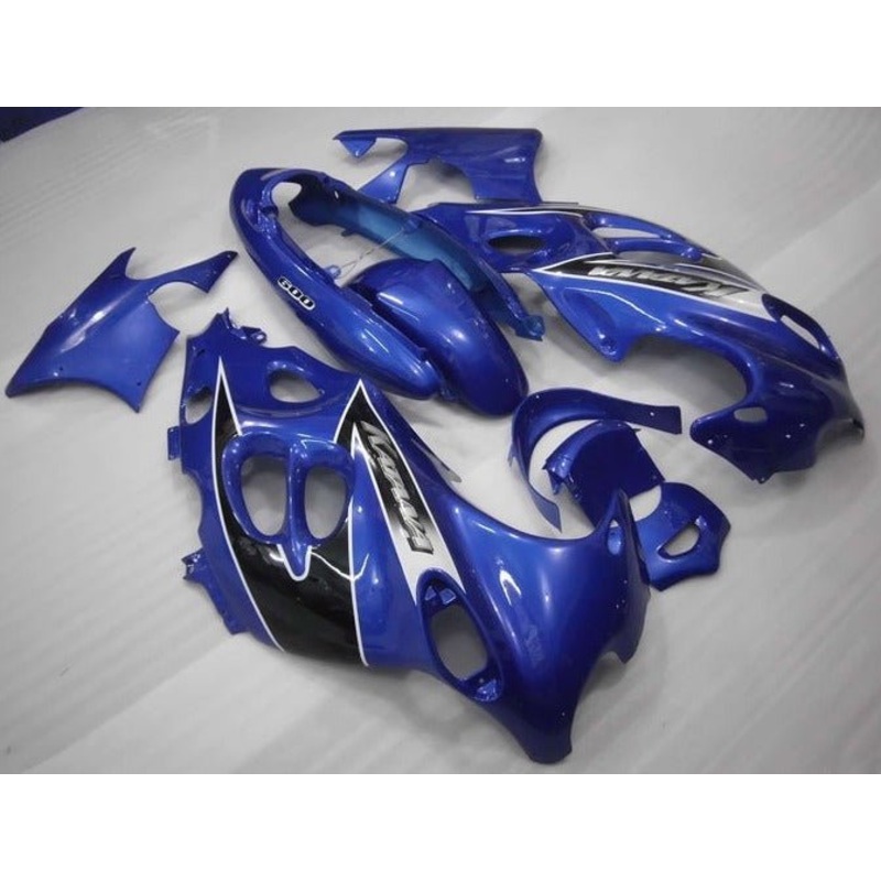 Suzuki GSX600F Katana Fairings (1998-2006) Blue Clear Windscreen: Free Bolt Kit: No