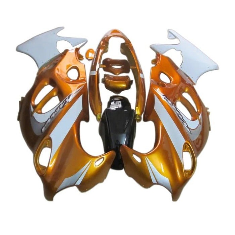 Suzuki GSX600F Katana Fairings (1998-2006) Orange, White Clear Windscreen: Free Bolt Kit: No