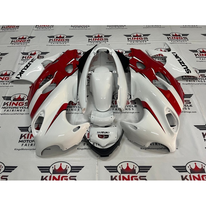 Suzuki GSX600F Katana Fairings (1998-2006) White, Red, Black Clear Windscreen: Free Bolt Kit: No