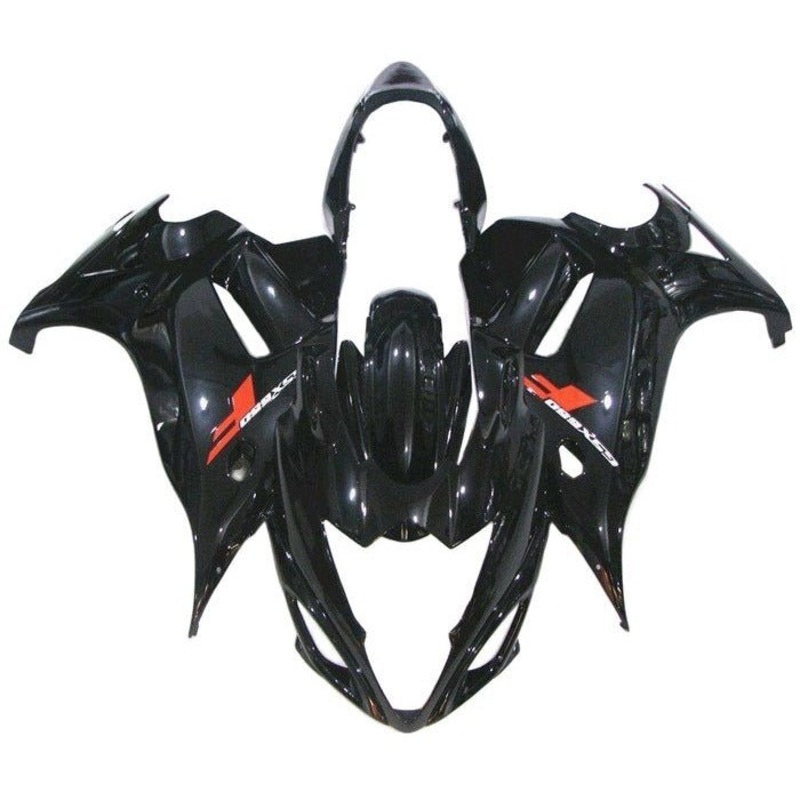 Suzuki GSX650F (2007-2015) Black, White, Red Fairings Clear Windscreen: Free No Bolt Kit