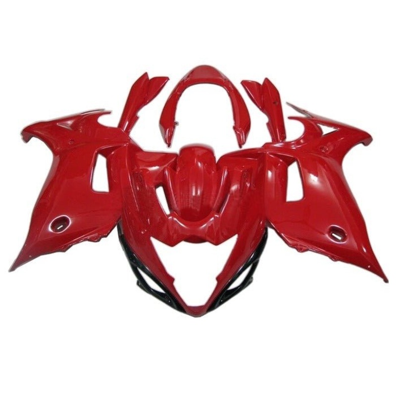 Suzuki GSX650F (2007-2015) Red Fairings Clear Windscreen: Free No Bolt Kit